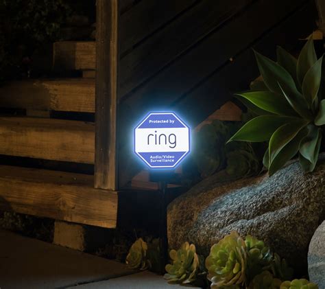 Ring Solar Powered Light-up Security Yard Sign - QVC.com