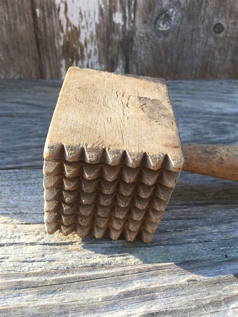 Old Wooden Meat Tenderizer Mallet | Etsy