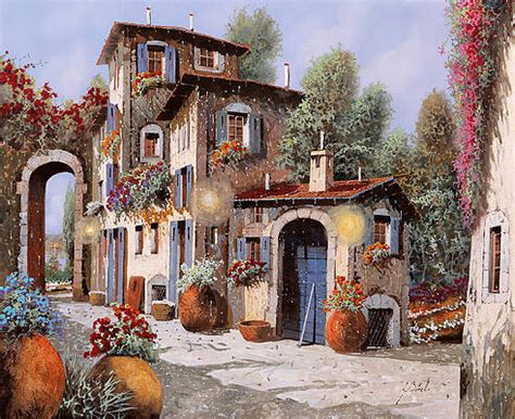 Italian Village Painting