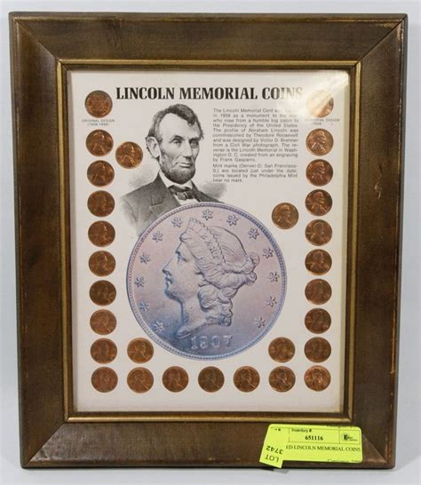 FRAMED LINCOLN MEMORIAL COINS - Kastner Auctions