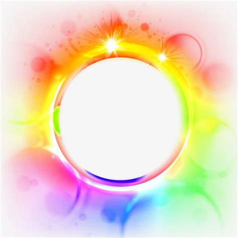 Colorful Glare Round Decorative Border in 2020 | Powerpoint background design, Clip art, Png photo