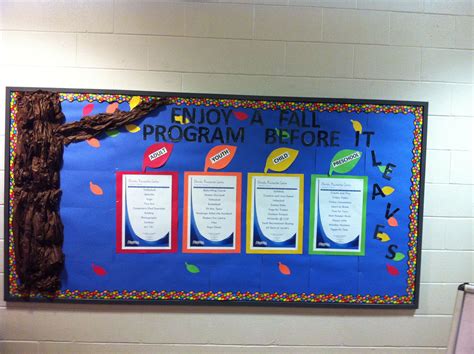 Bulletin board for a programs department at a recreation centre | Work bulletin boards, Parks ...