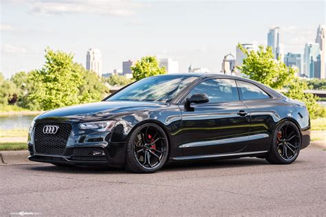 Fancy Look of Black Audi S5 Wearing Gloss Black Avant Garde Wheels | Audi s5, Black audi, Audi