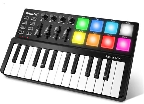 Vangoa MIDI Keyboard Controller 25 Keys, Worlde Panda MINI USB Midi ...