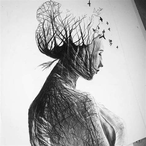 Mother Nature In Pencil Drawings by Gina Iacob | USA Art News