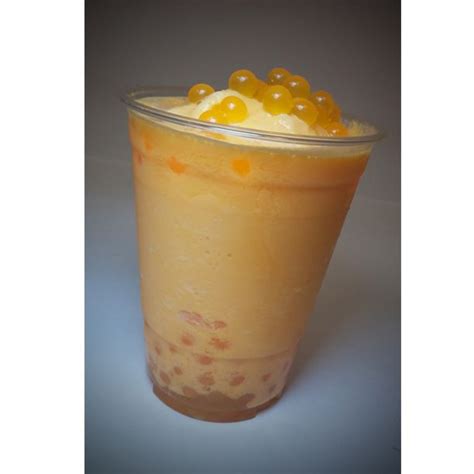 Mango smoothie with mango popping boba. Yes, you read that correctly. POPPING BOBA! We have 4 ...