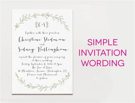 wedding invitation wording templates - Melita Pace