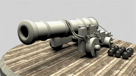 Pirate Cannon 3D Model MAX - CGTrader.com