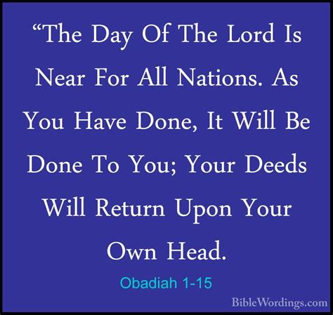 Obadiah 1 - Holy Bible English - BibleWordings.com