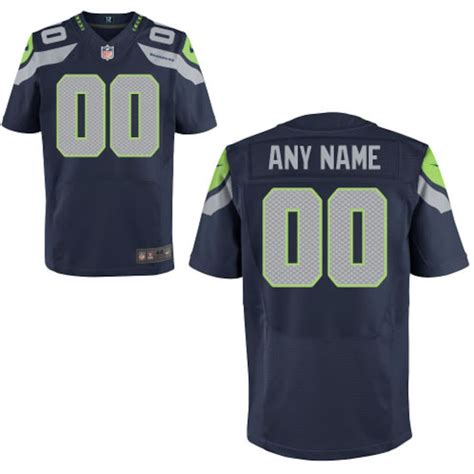 Mens Seattle Seahawks Nike College Navy Custom Elite Jersey