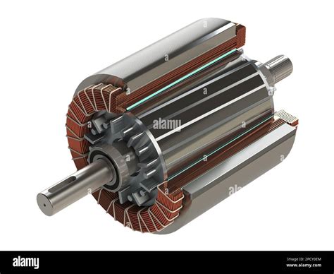 Stator sheet package and copper winding with rotor for motor Stock Photo - Alamy