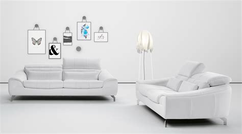 Sofa Set In White Color | Baci Living Room