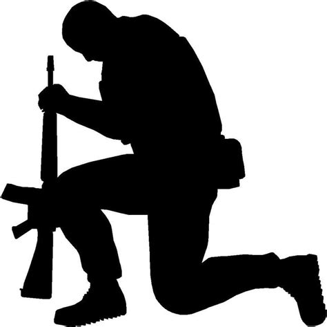 $2.5 - Soldier Kneeling Pray - 3.75" X 3.75" - Choose Color - Vinyl Decal Sticker 3416 #ebay # ...