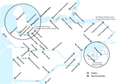 Expanded SeaBus map - Vancouver, the canal city : r/imaginarymaps