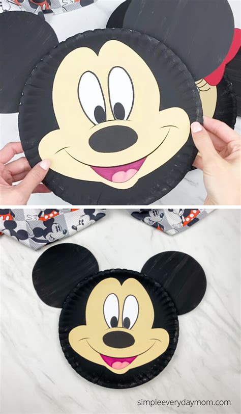 Minnie & Mickey Mouse Paper Plate Craft [Free Template] | Paper plate crafts, Disney crafts ...