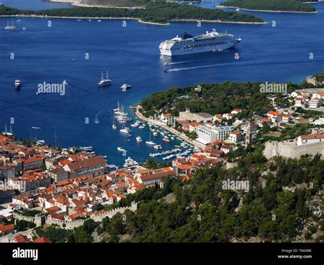 Cruise ship, Hvar, Croatia Stock Photo - Alamy