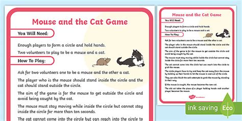 Mouse and the Cat Game (l'insegnante ha fatto) - Twinkl