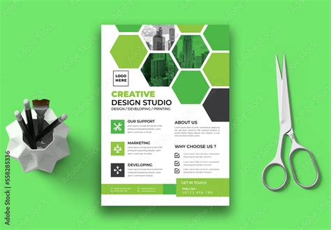 Creative Studio Flyer Design Stock Template | Adobe Stock