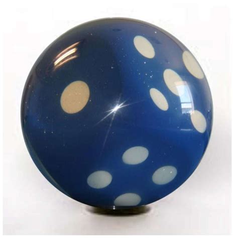 Clear Dice Bowling Ball- Blue