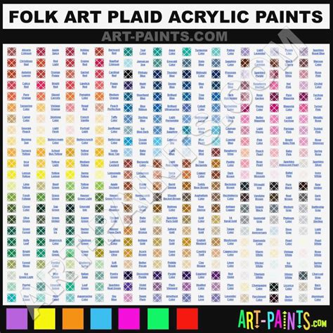 Apple Barrel Paint Colors Apple Barrel Acrylic Paint Color Chart Americana Paint C… | Folk art ...