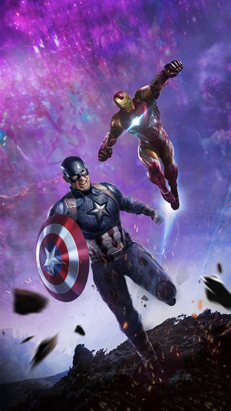 1440x2560 Iron Man And Captain America In Avengers End Game Samsung ...