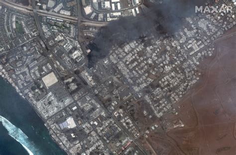 Maui Hawaii Fire Satellite Images | Data by GeoWGS84