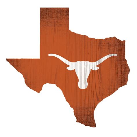 Texas Longhorns 12" Logo State Sign - Walmart.com - Walmart.com