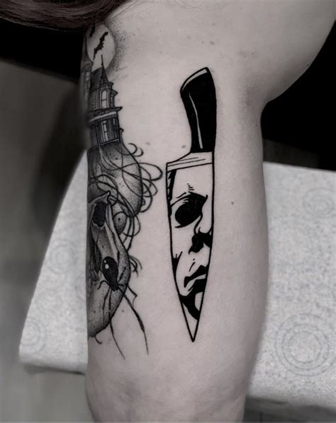 Michael Myers knife tattoo | Kevin McNamara | Gotik tattoo