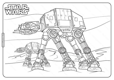 Printable Star Wars At At Coloring Pages | Star wars coloring book, Star wars coloring sheet ...