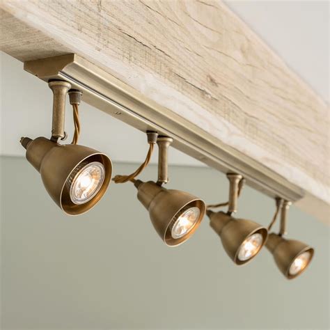 4-Spot Brass Edgeware Spotlight | Kitchen & Living Room Lighting | Brass kitchen lighting, Brass ...