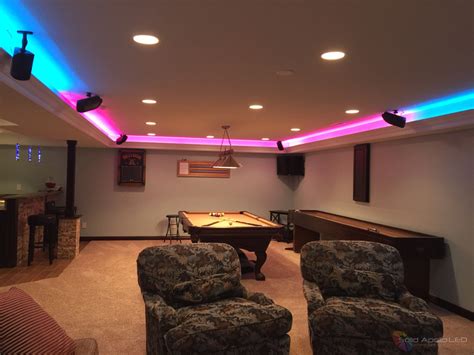 Man Cave Game Room LED Lighting - Contemporary - Family Room - Seattle ...