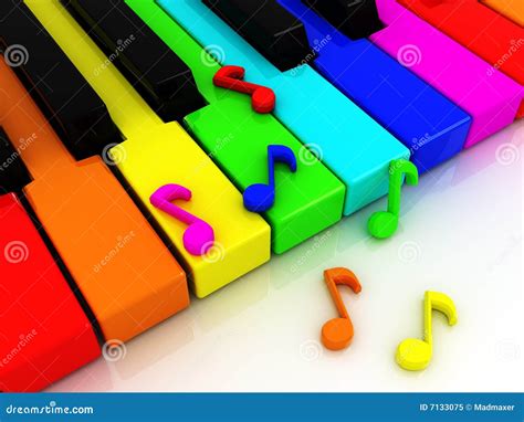 Colour Piano Keys Royalty Free Stock Photo - Image: 7133075