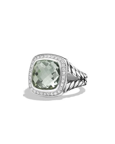 David Yurman Cable Wrap Ring with Semiprecious Stone and Diamonds | Neiman Marcus