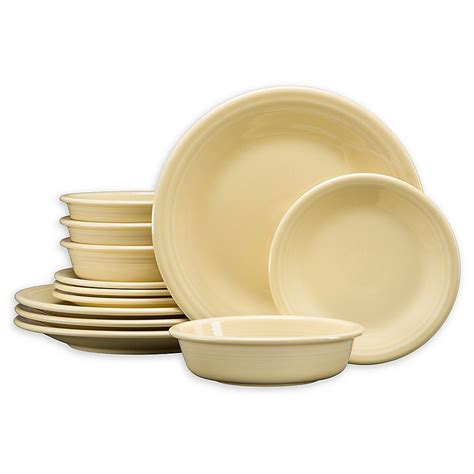 Fiesta 12-Piece Classic Dinnerware Set In Ivory | Classic dinnerware, Dinnerware, Dinnerware sets