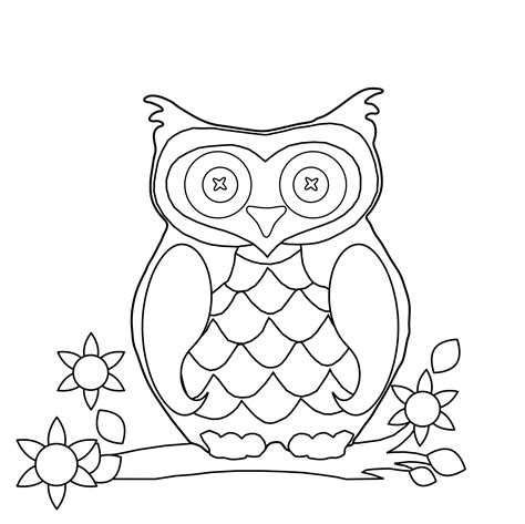 Owl Coloriage Illustrations Photo stock libre - Public Domain Pictures