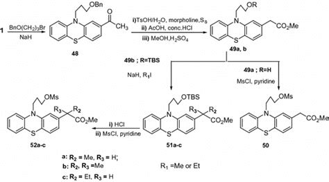 Synthesis of mesyl products 52a–c | Download Scientific Diagram