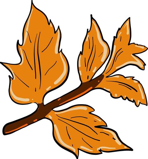 Orange leaf, illustration, vector on white background 13762140 Vector Art at Vecteezy