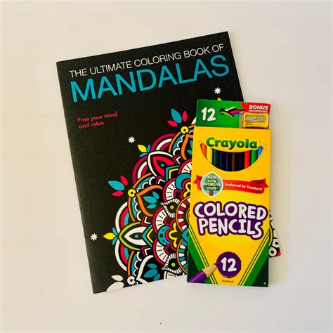 Adult Coloring book and 12ct Colored Pencils