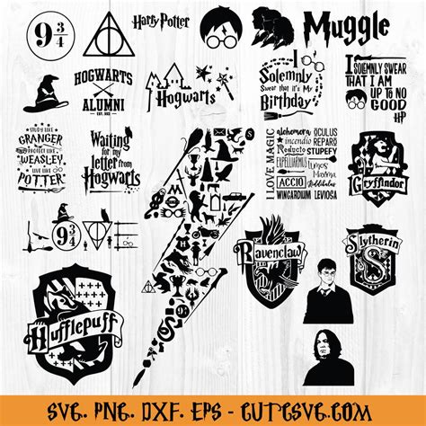 HARRY POTTER SVG bundle, hogwarts svg, harry potter clipart, cut file