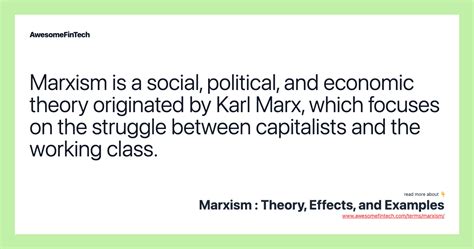 Marxism : Theory, Effects, and Examples | AwesomeFinTech Blog