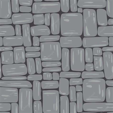 Premium Vector | Gray brick wall seamless pattern vector illustration