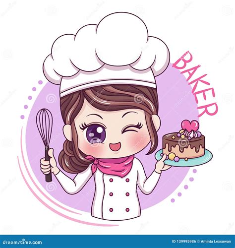 Female Baker_4 stock vector. Illustration of cooking - 139995986