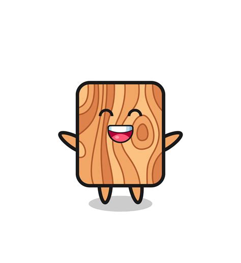 happy baby plank wood cartoon character 6894896 Vector Art at Vecteezy