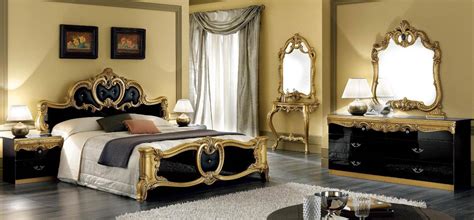 Barocco Black/Gold Bedroom, Classic Bedrooms QS and KS, Bedroom Furniture