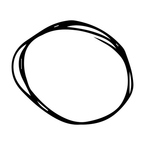 Hand drawn scribble circle. Black doodle round circular design element ...