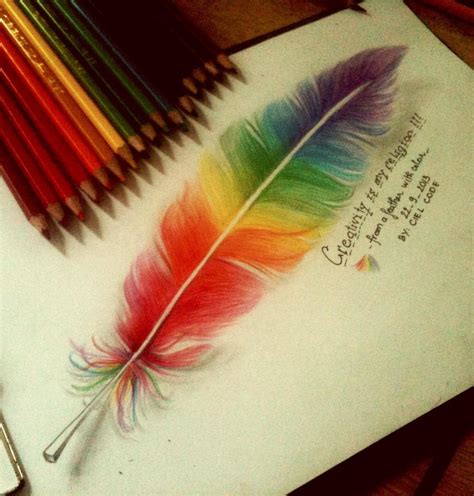 Colorful Feather by CielCode on DeviantArt
