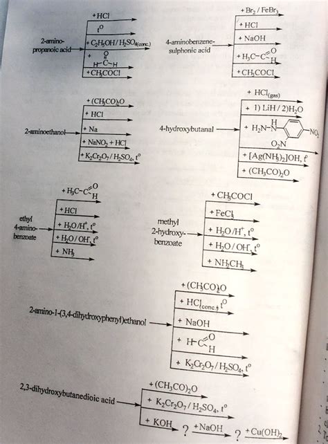 SOLVED: Texts: Write the schemes of reactions, represent and name reaction centers, taking part ...