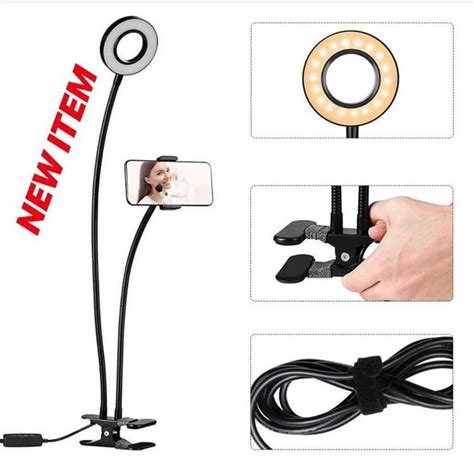 Generic Selfie Ring Light With Cell Phone Holder Stand For Live Stream ...