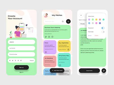 Sticky Note app by sandeep chandra on Dribbble