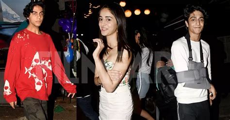 Ananya Panday, Aryan Khan, Ahaan Panday clicked partying together ...